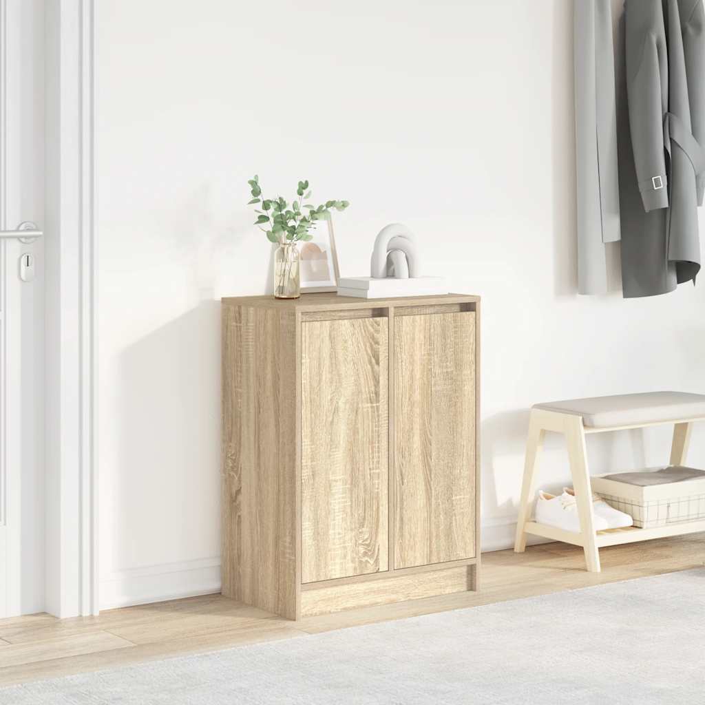 Skoskåp Rökt Ek 57X34X76 Cm Konstruerat Trä