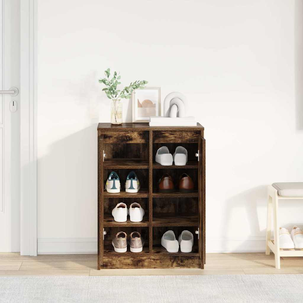 Skoskåp Rökt Ek 57X34X76 Cm Konstruerat Trä