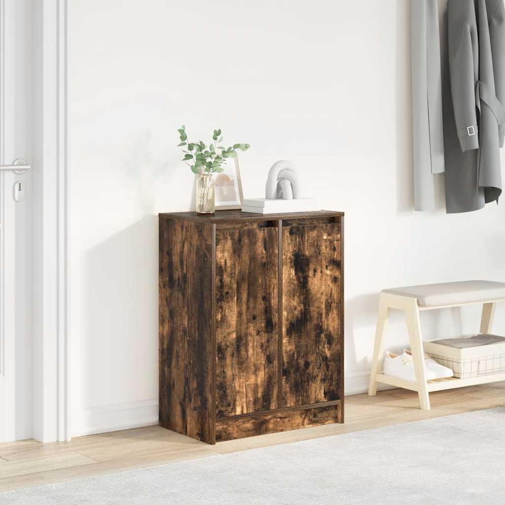 Skoskåp Rökt Ek 57X34X76 Cm Konstruerat Trä