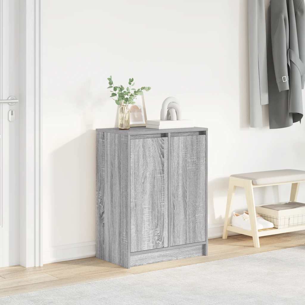 Skoskåp Rökt Ek 57X34X76 Cm Konstruerat Trä