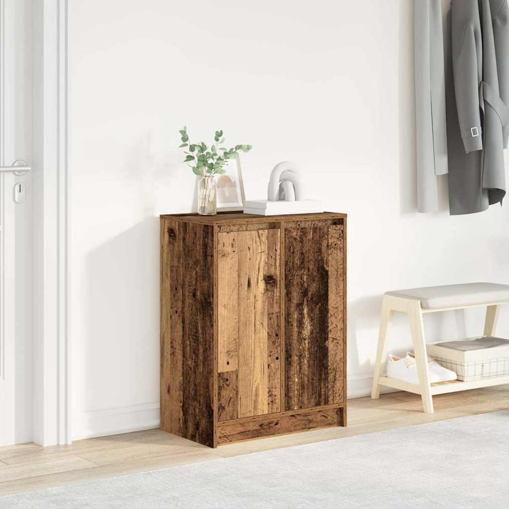 Skoskåp Rökt Ek 57X34X76 Cm Konstruerat Trä
