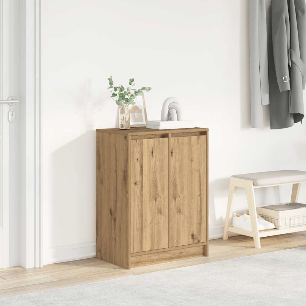 Skoskåp Rökt Ek 57X34X76 Cm Konstruerat Trä