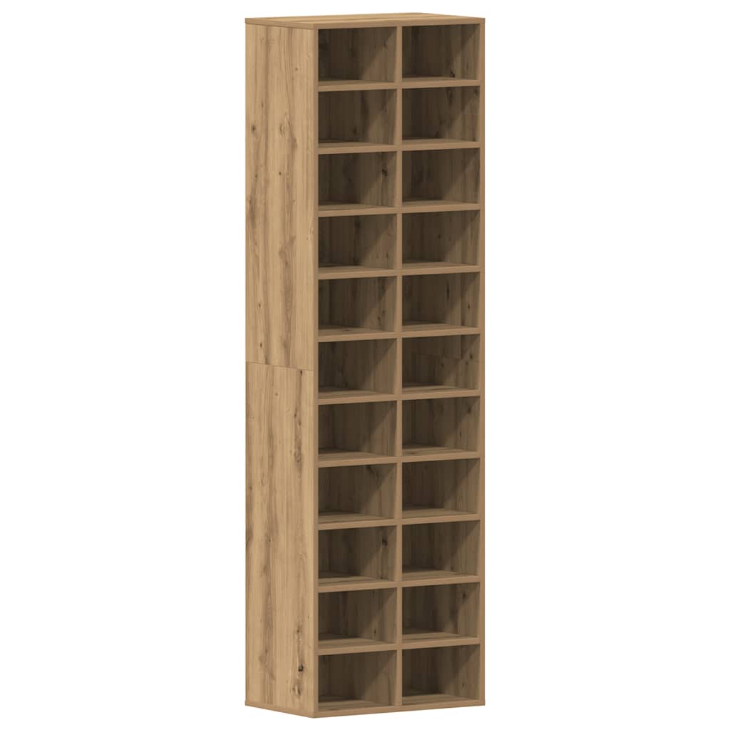 Skoskåp Hantverksmässig Ek 54X34X183 Cm Konstruerat Trä