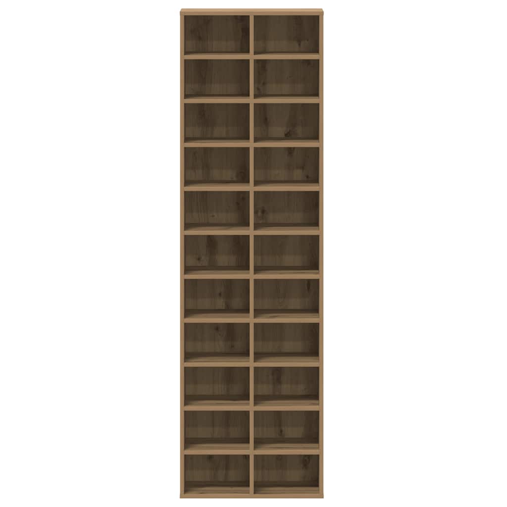 Skoskåp Hantverksmässig Ek 54X34X183 Cm Konstruerat Trä