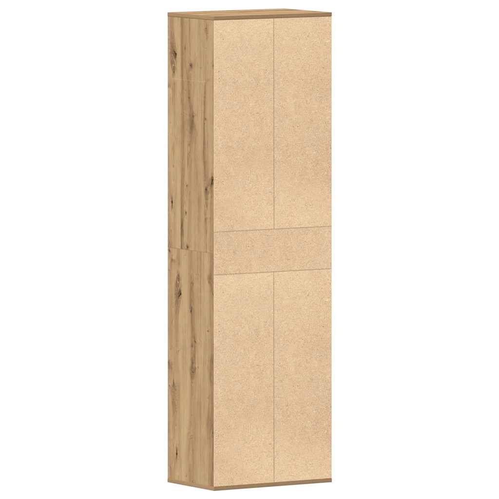 Skoskåp Hantverksmässig Ek 54X34X183 Cm Konstruerat Trä