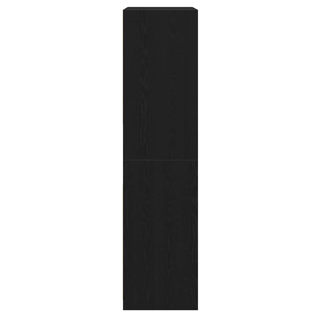 Garderob Svart Ek 100 X 50 X 200 Cm Konstruerat Trä