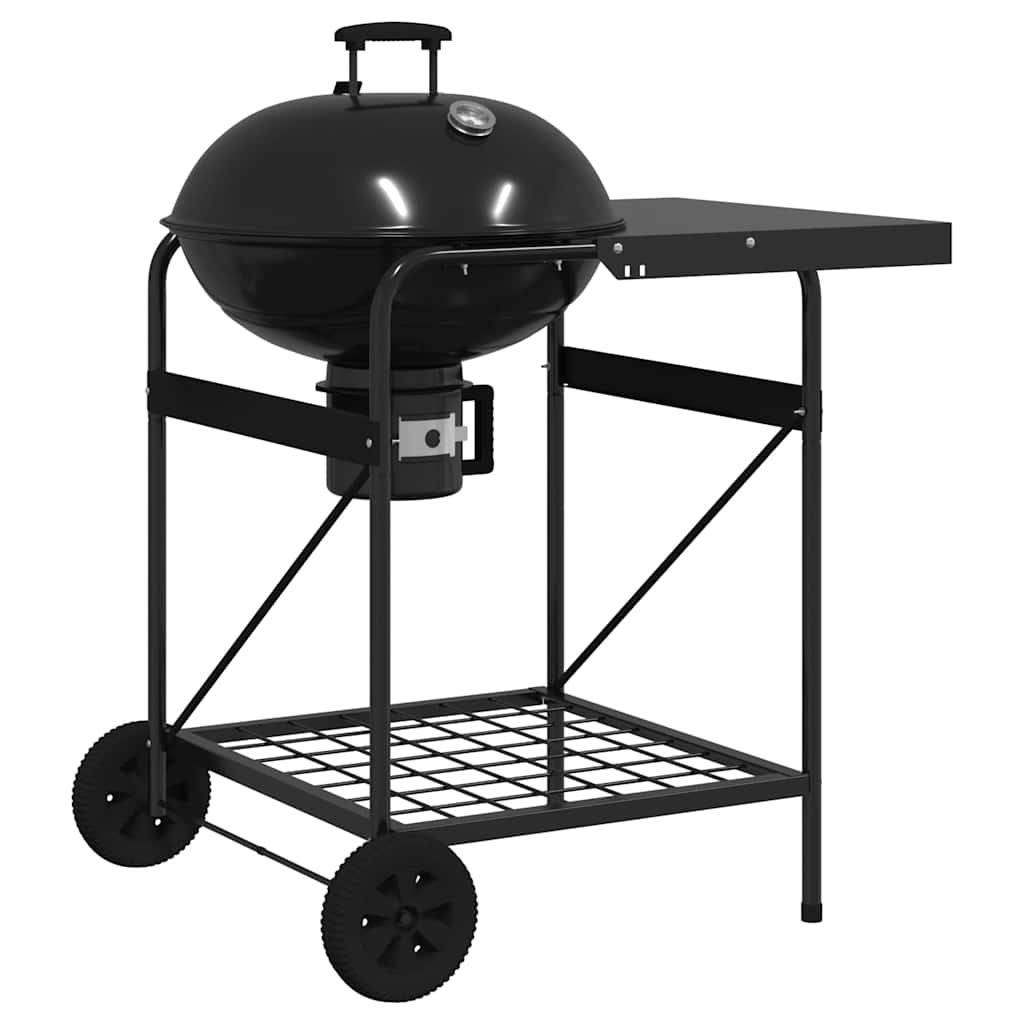 Utomhusgrill Med Hjul Svart 91 X 71 X 107 Cm Metall