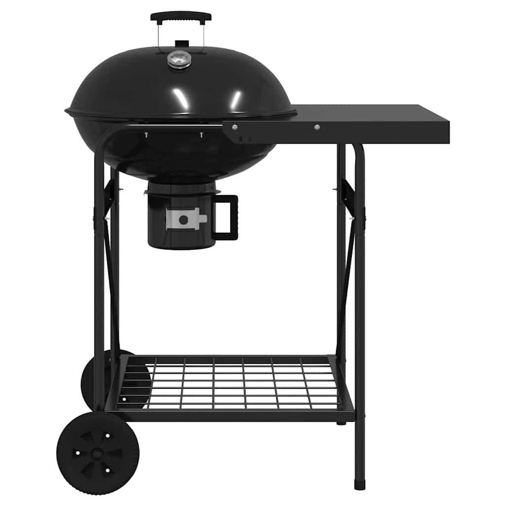Utomhusgrill Med Hjul Svart 91 X 71 X 107 Cm Metall