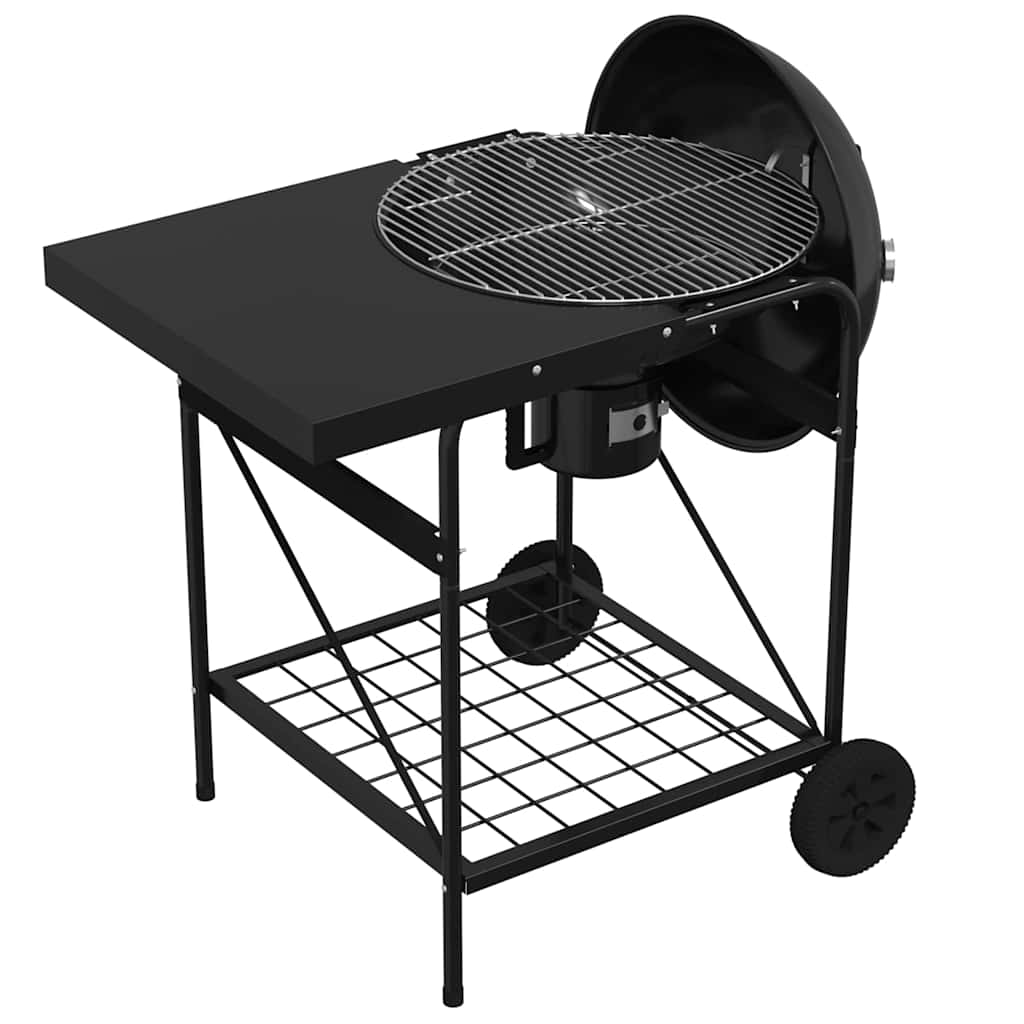 Utomhusgrill Med Hjul Svart 91 X 71 X 107 Cm Metall