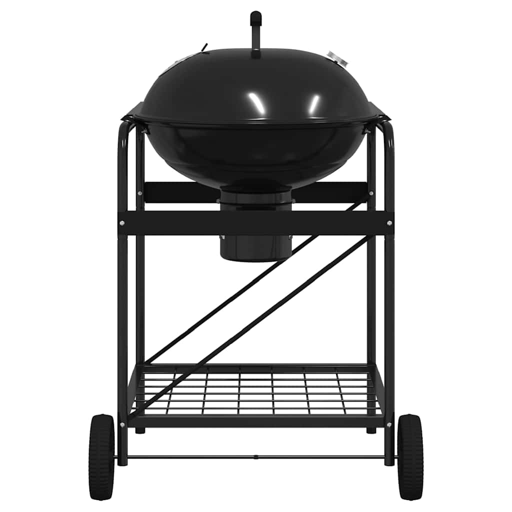 Utomhusgrill Med Hjul Svart 91 X 71 X 107 Cm Metall