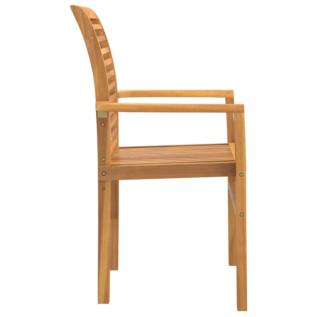 Matstol 4 Pcs Brun 62 X 55 X 94 Cm Massivt Teakträ