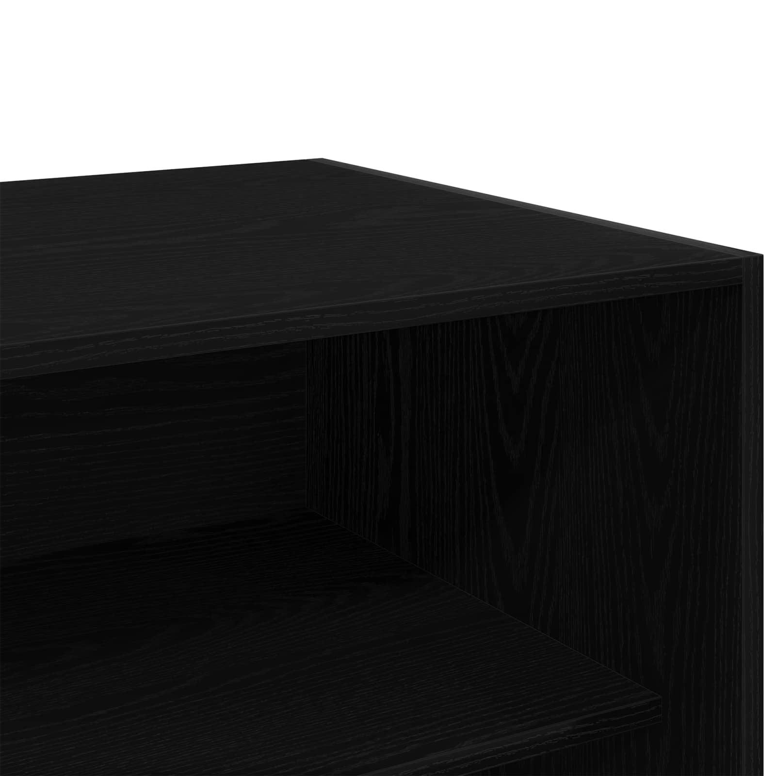 Garderob Med Hylla Svart Ek 100 X 50 X 200 Cm Konstruerat Trä