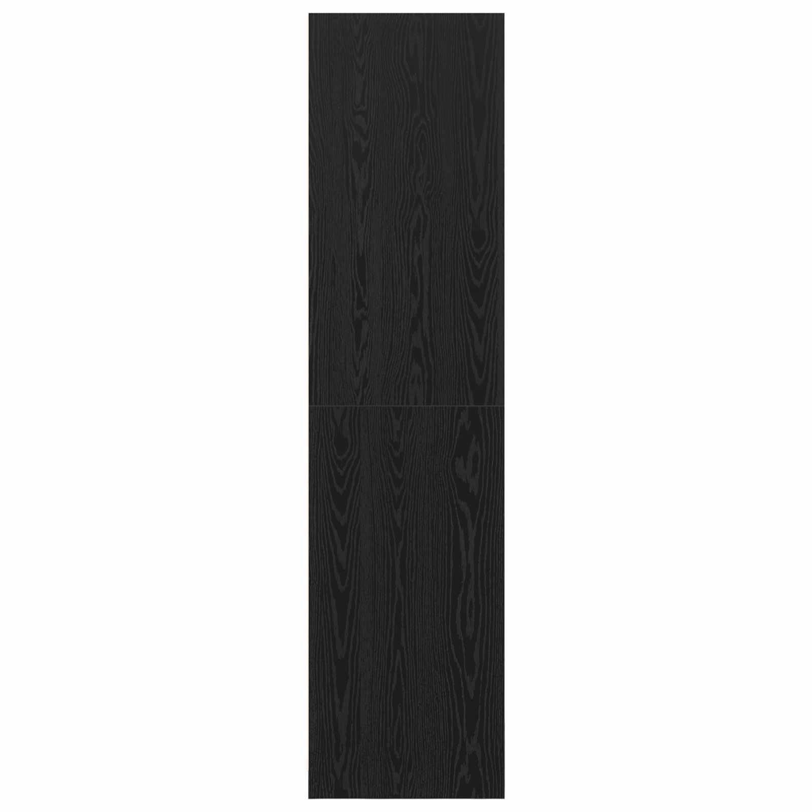 Garderob Med Hylla Svart Ek 100 X 50 X 200 Cm Konstruerat Trä