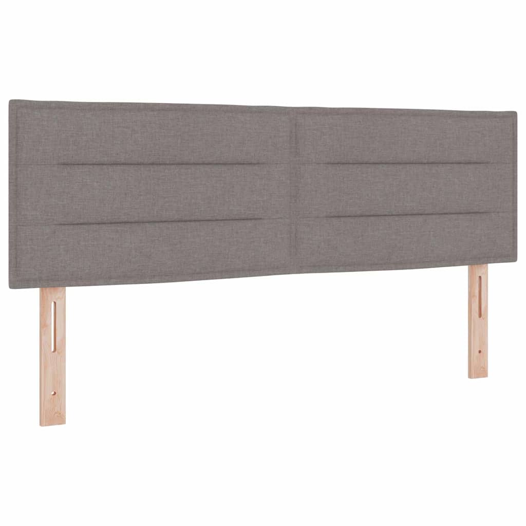 Bäddfjäder Med Madrass Med Led Taupe 140 X 200 Cm Tyg