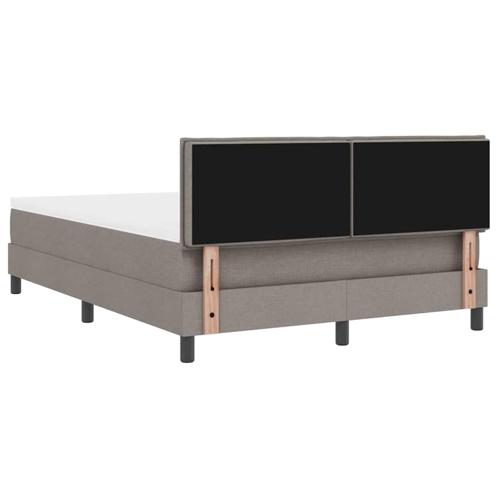 Bäddfjäder Med Madrass Med Led Taupe 140 X 200 Cm Tyg