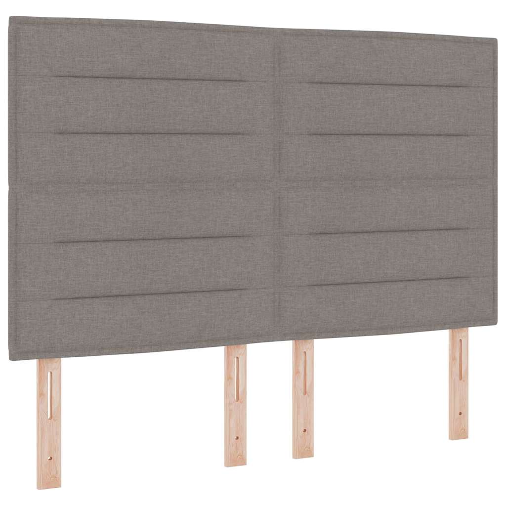 Bäddfjäder Med Madrass Med Led Taupe 140 X 190 Cm Tyg