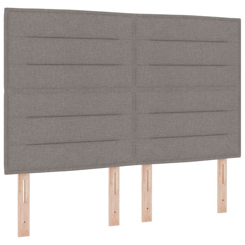 Bäddfjäder Med Madrass Med Led Taupe 140 X 190 Cm Tyg