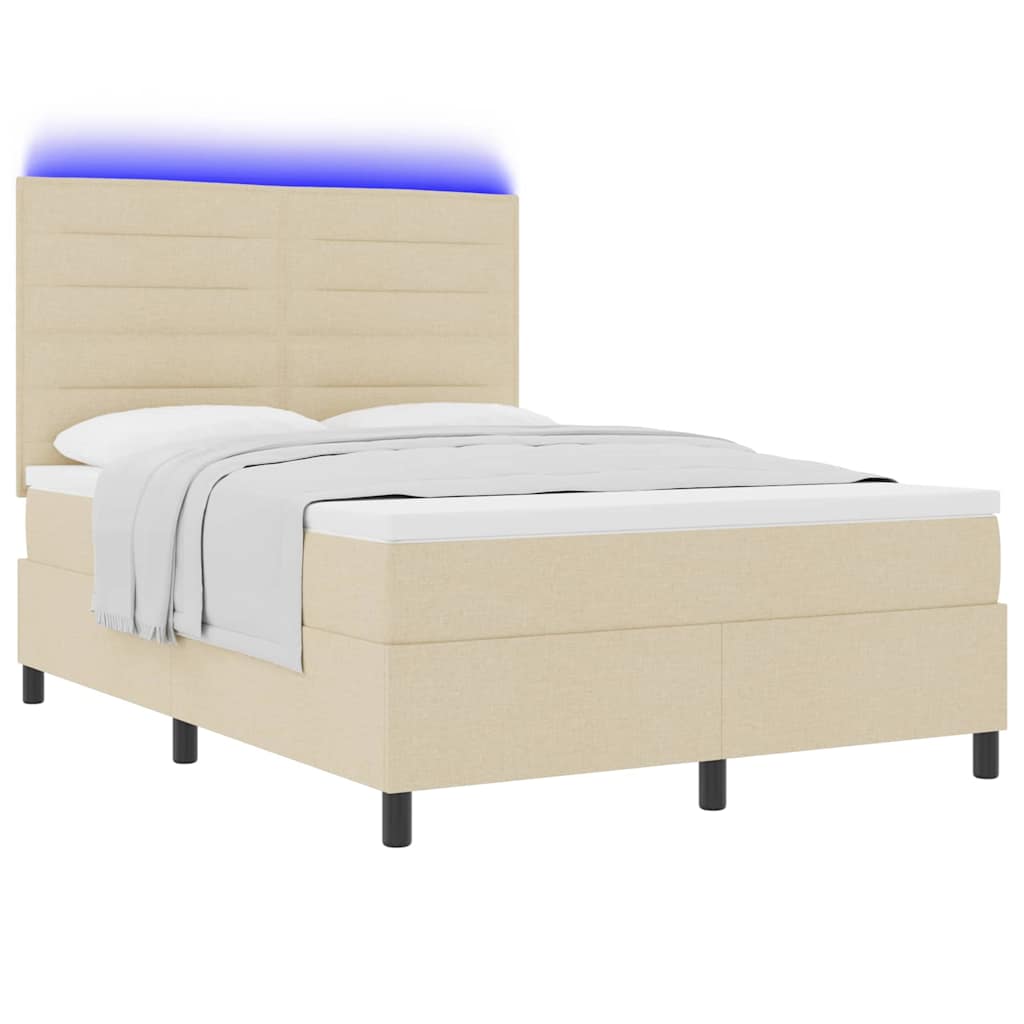 Bäddfjäder Med Madrass Med Led Kräm 140 X 190 Cm Tyg