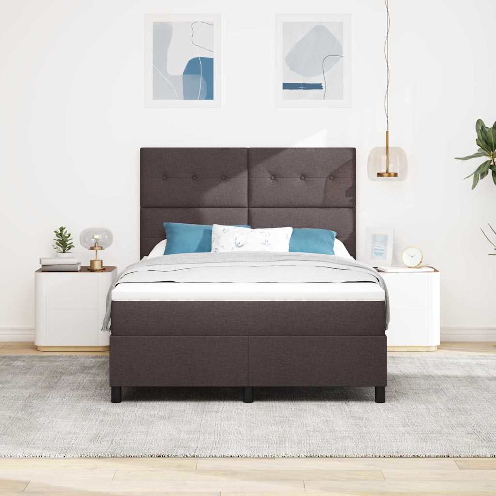 Bäddfjäder Med Led-Ljusslingor Mörkbrun 140 X 190 Cm Tyg