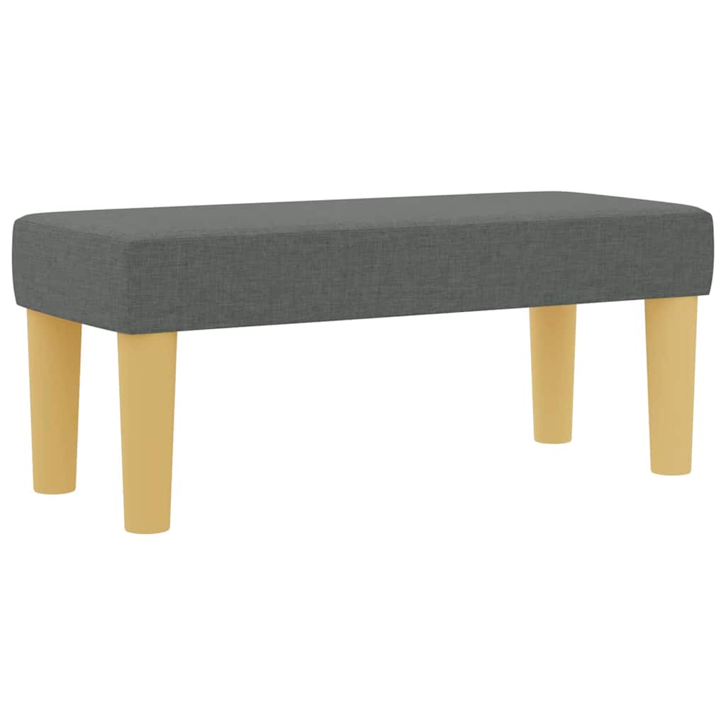 Bäddfjäder Med Kudde Med Huvudgavel Mörkgrå 200 X 90 Cm Tyg