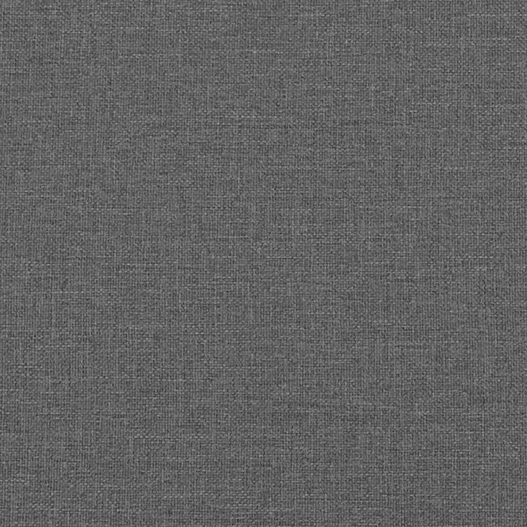 Bäddfjäder Med Madrass Med Huvudgavel Mörkgrå 200 X 200 Cm Tyg