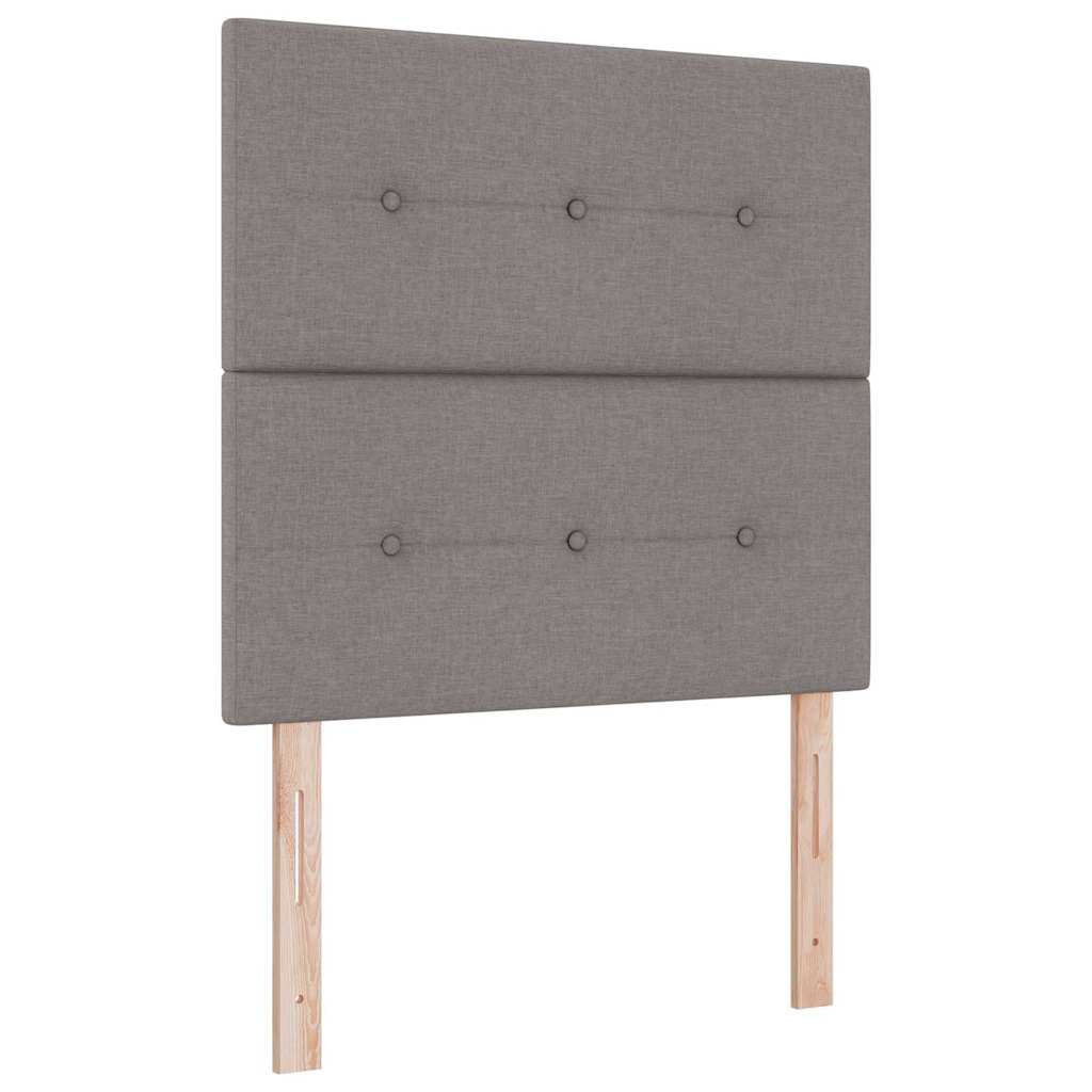 Bäddfjäder Med Kudde Med Huvudgavel Taupe 200 X 80 Cm Tyg