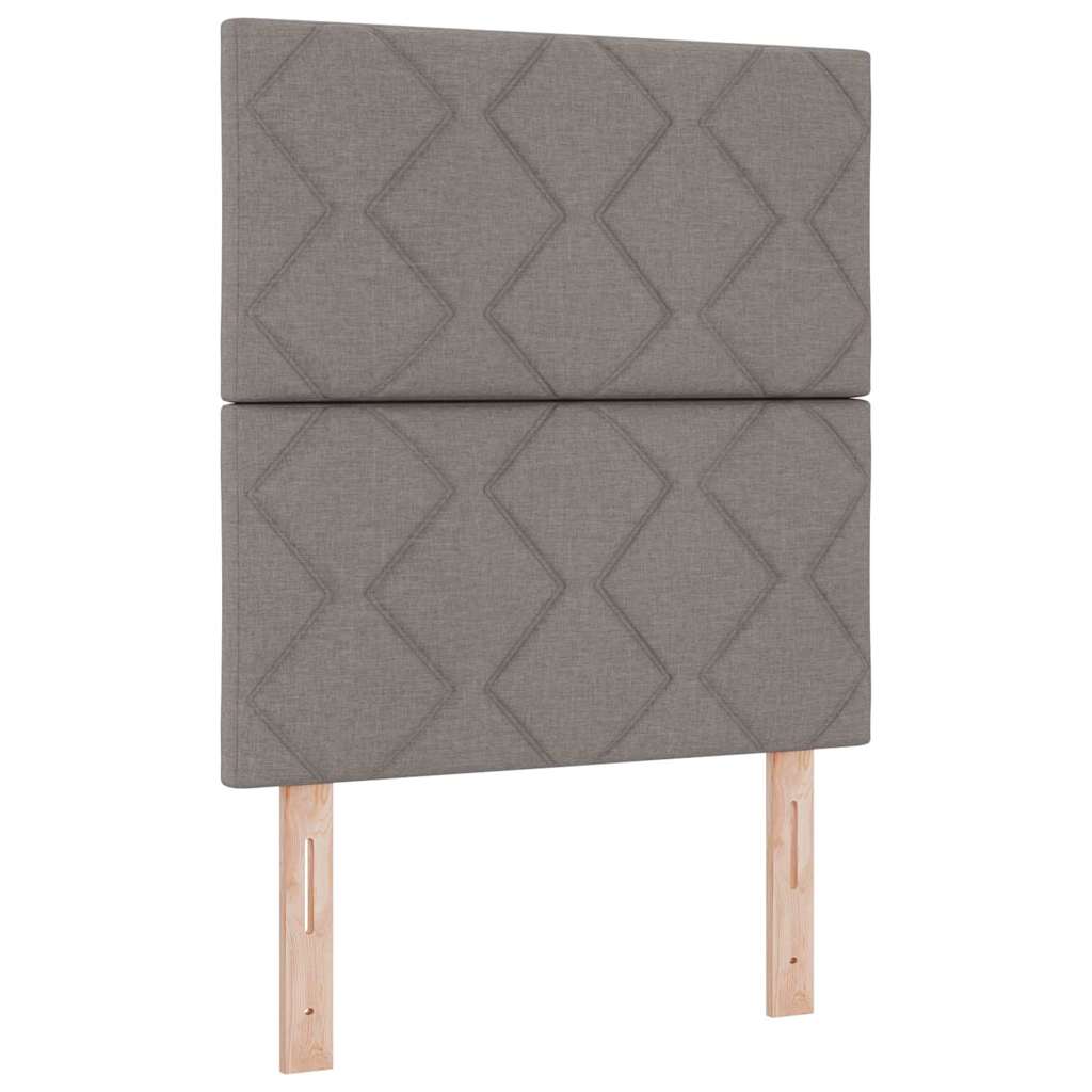 Bäddfjäder Med Huvudgavel Taupe 200 X 80 Cm Tyg