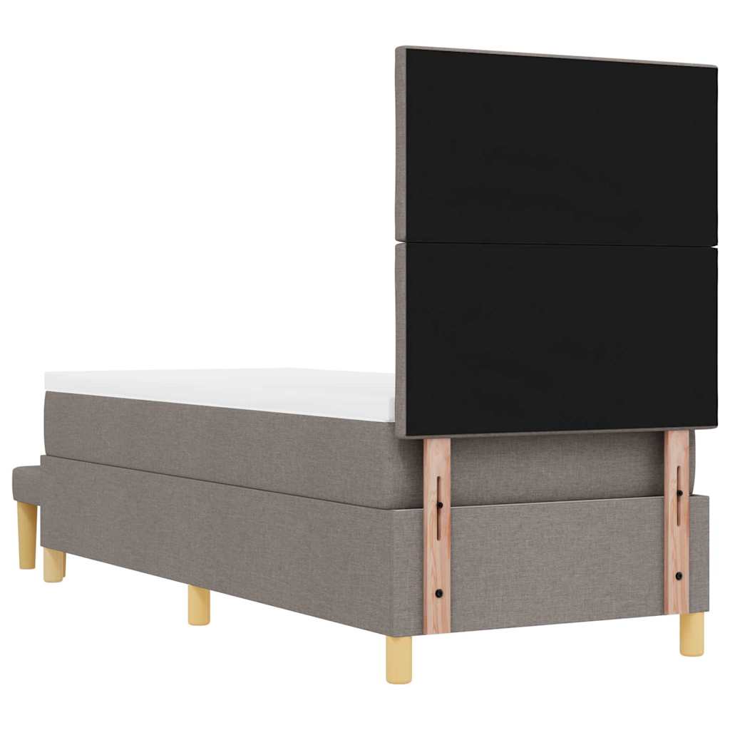Bäddfjäder Med Huvudgavel Taupe 200 X 80 Cm Tyg