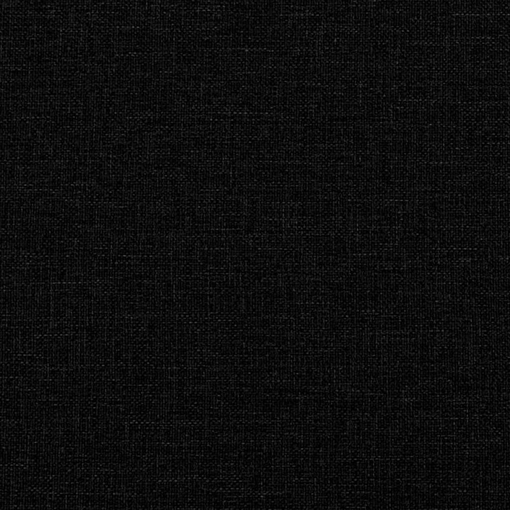 Bäddfjäder Med Huvudgavel Svart 200 X 200 Cm Tyg