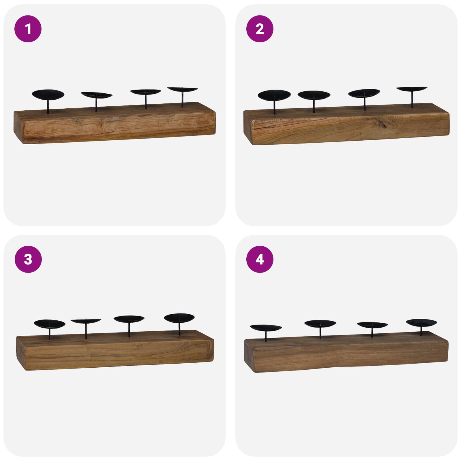 Ljushållare Naturfärg 50 X 15 X 10 Cm Massivt Teakträ