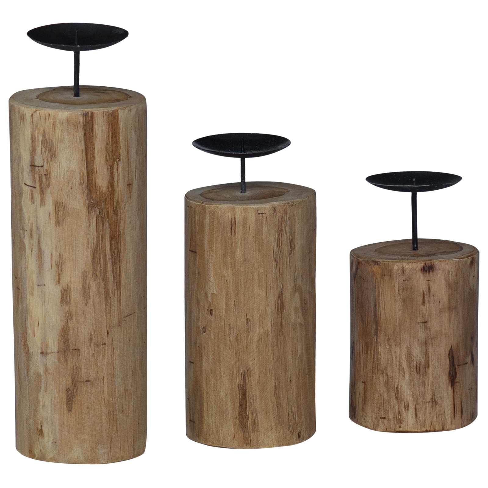 Ljushållare 3 Pcs Naturfärg Massivt Teakträ