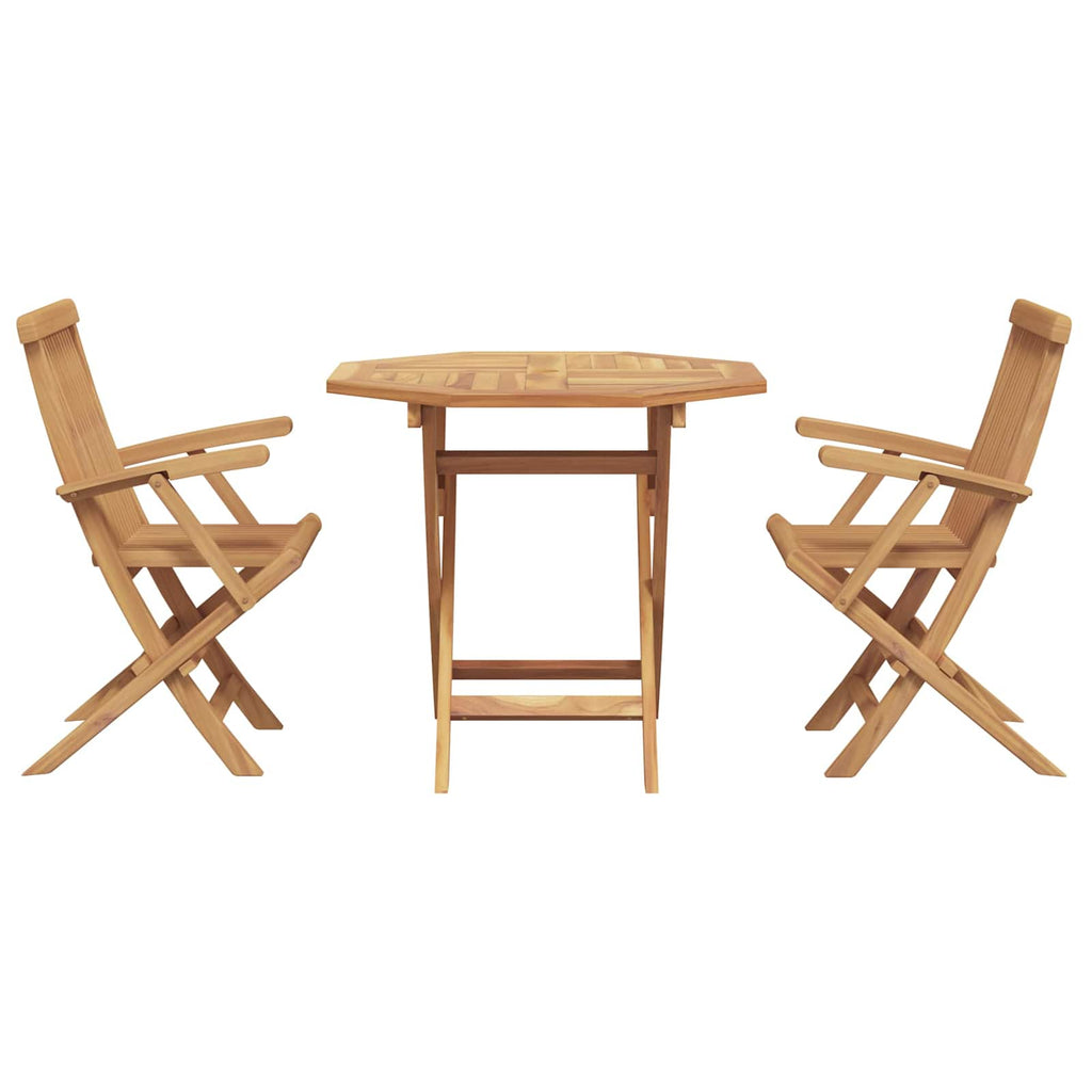 Trädgårdsmöbelset 3 Pcs Brun Massivt Akaciaträ