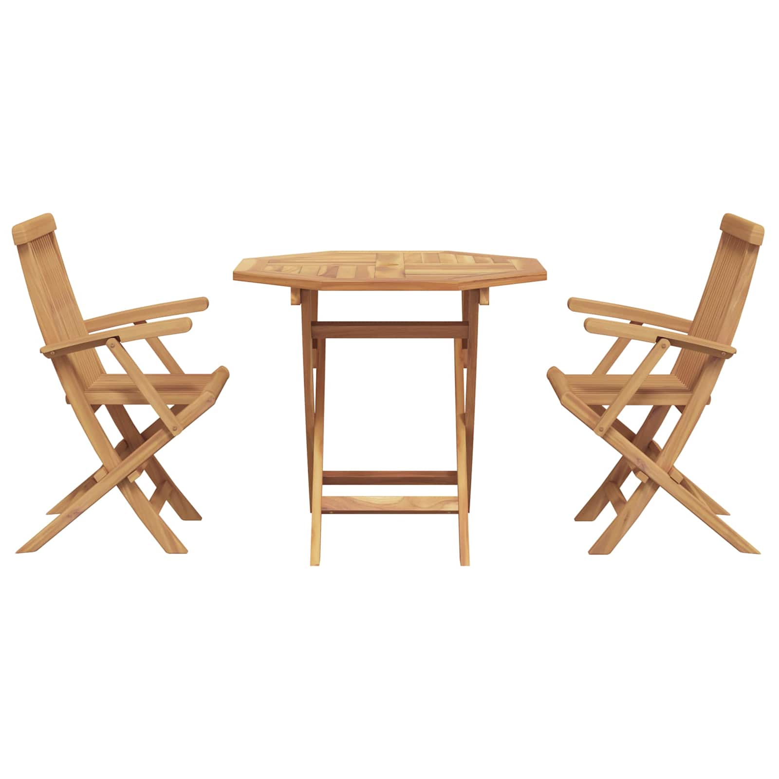 Trädgårdsmöbelset 3 Pcs Brun Massivt Akaciaträ