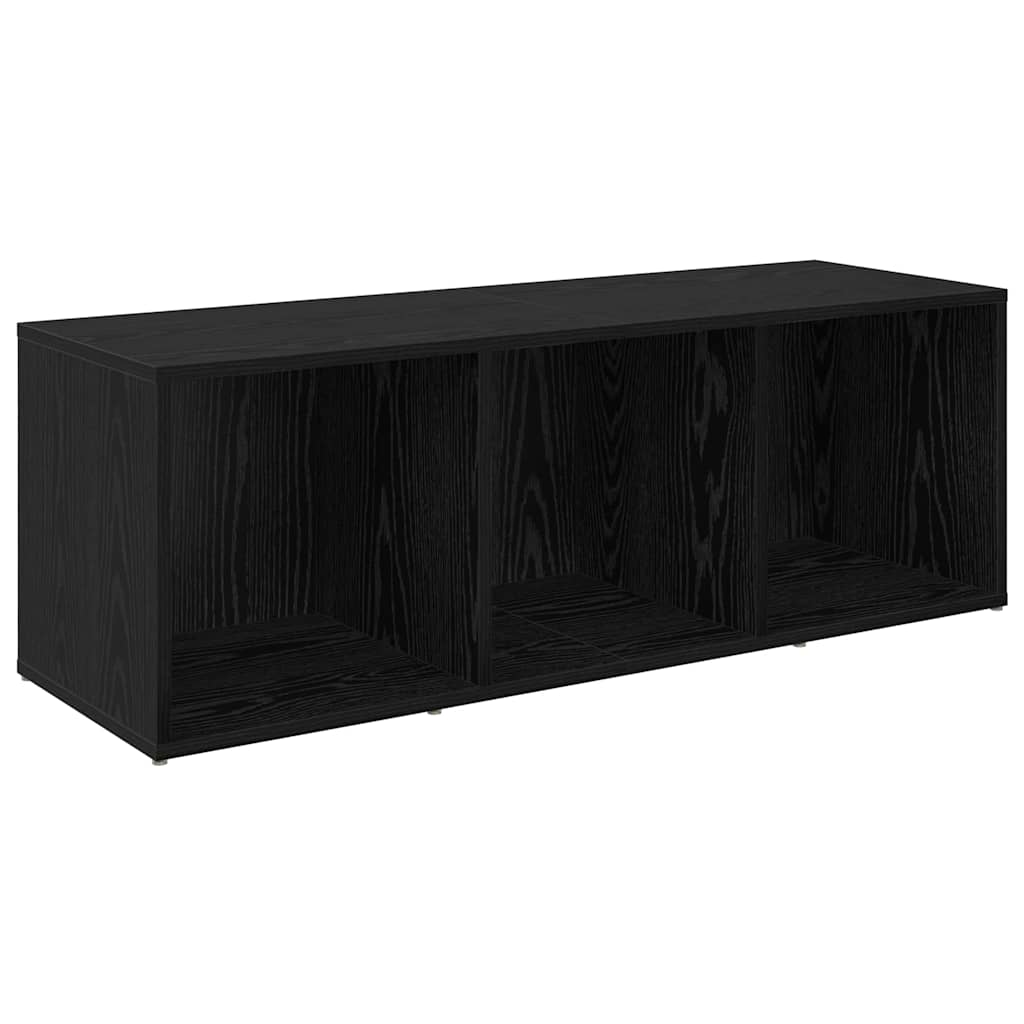 Tv-Bänkset 4 Pcs Svart Ek Konstruerat Trä