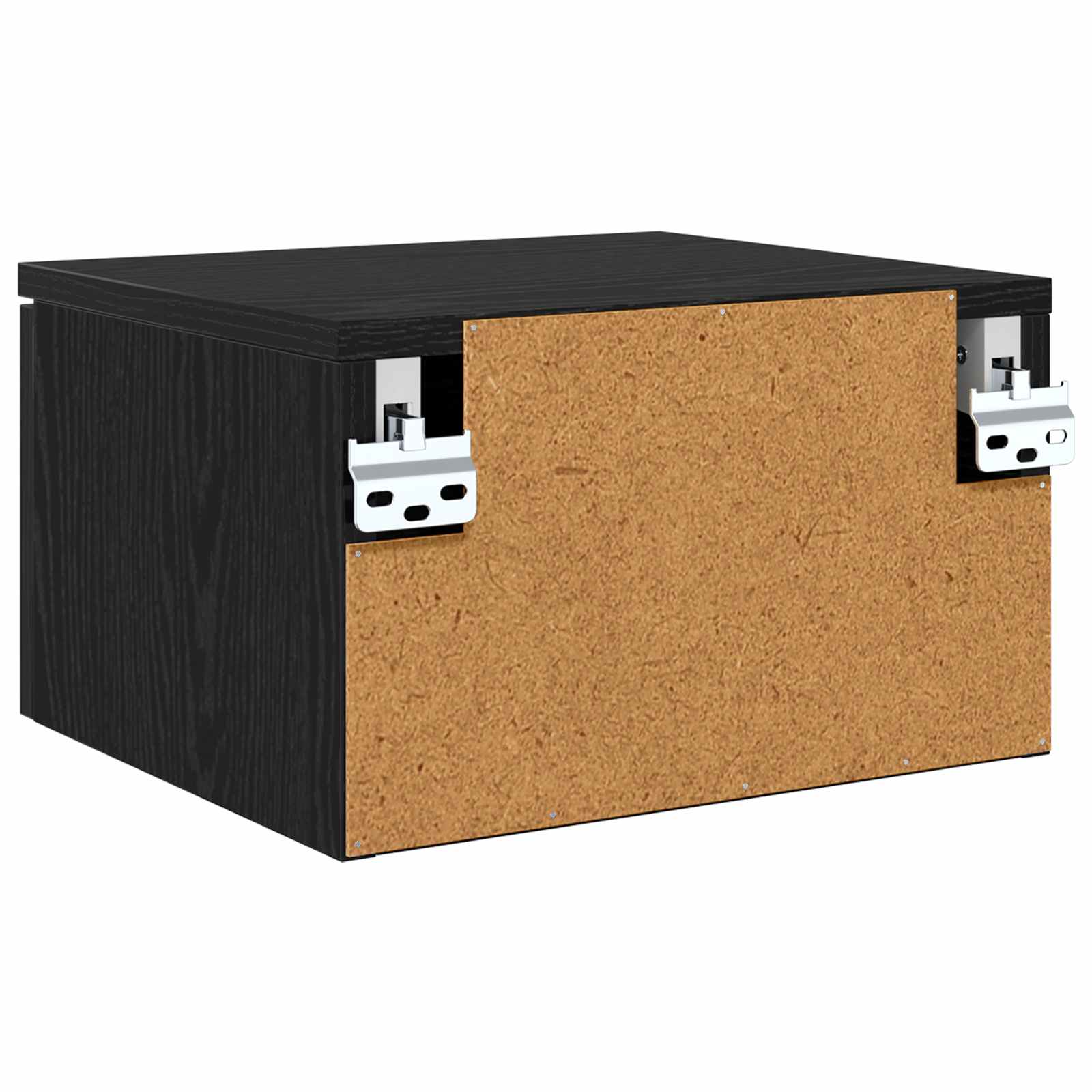Nattduksbord Svart Ek 34 X 30 X 20 Cm Konstruerat Trä