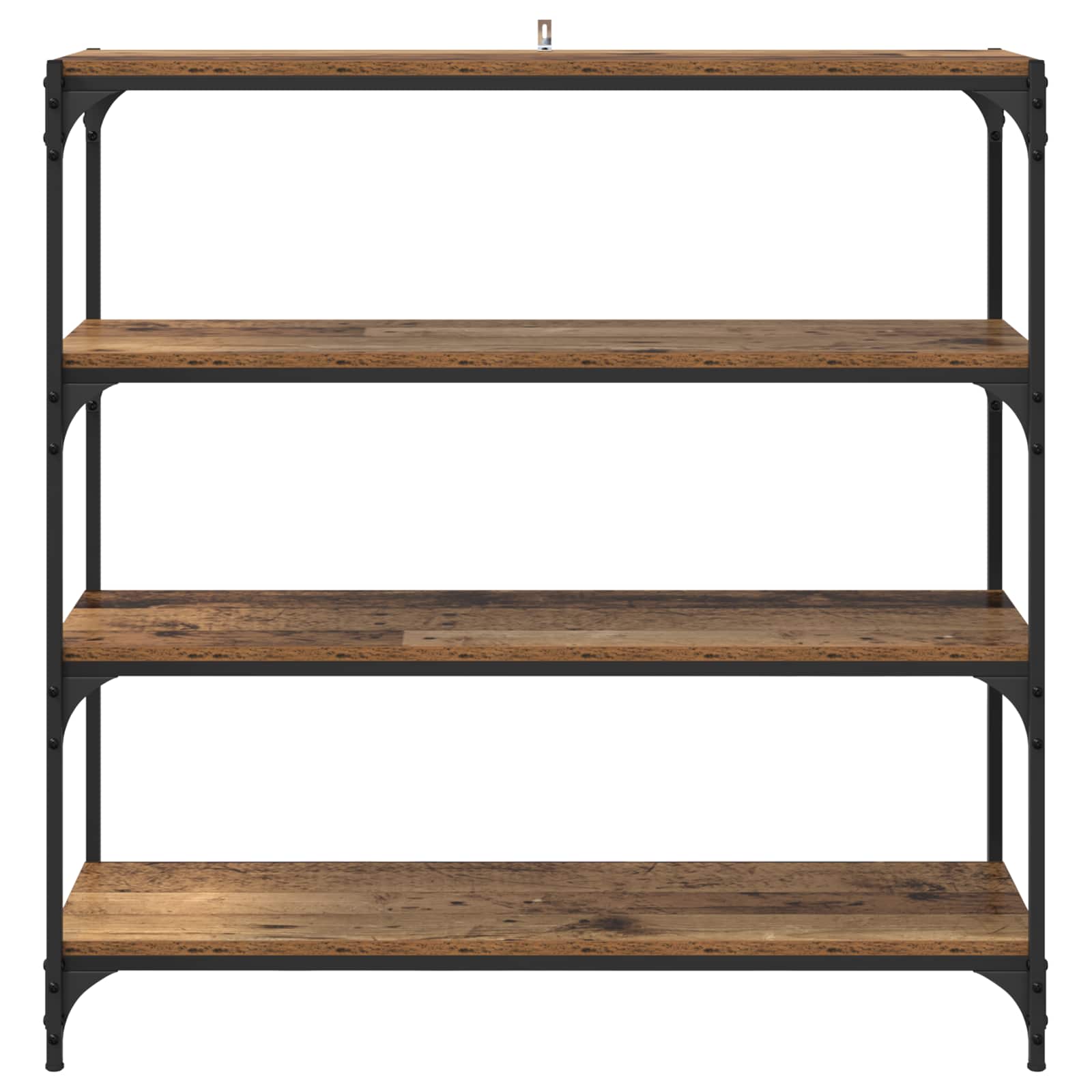 Bokskåp Gammalt Trä 100 X 33 X 100 Cm Konstruerat Trä Och Järn