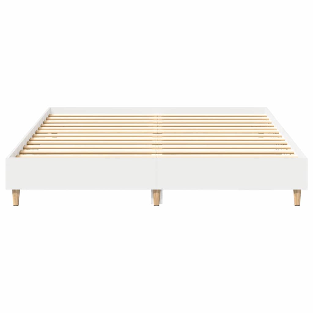 Sängram 2 St Vit 152 X 203 Cm Konstruerat Trä