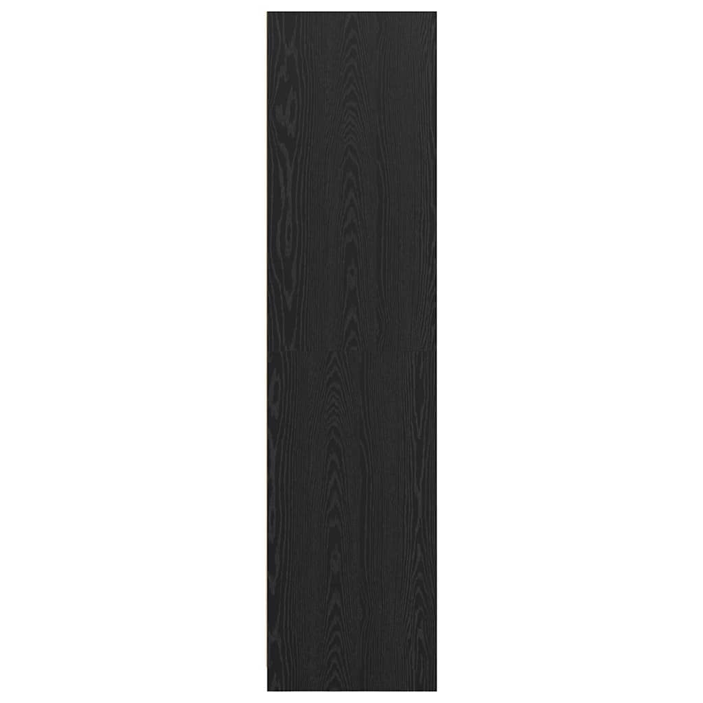 Garderob Svart Ek 100 X 50 X 200 Cm Konstruerat Trä