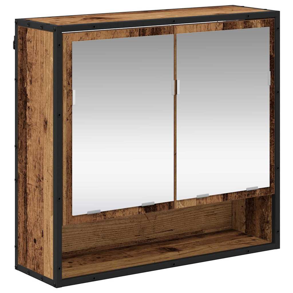 Badrumsmöbelset 3 St Gammalt Trä 35 X 37,5 X 166 Cm