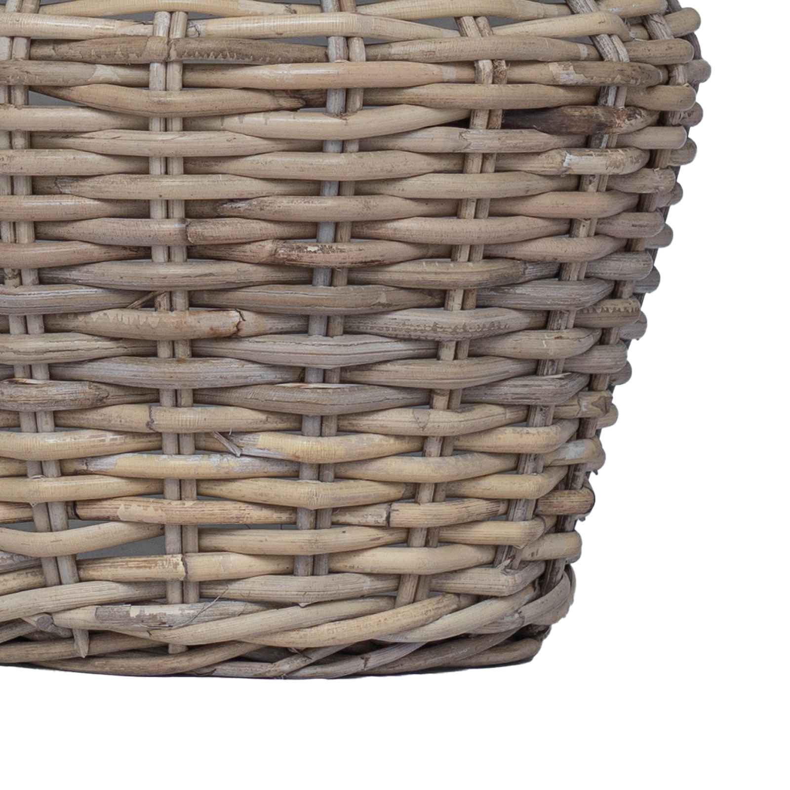 Planteringskorg Med Lagring 2 St Naturlig Grå Kubu Rattan