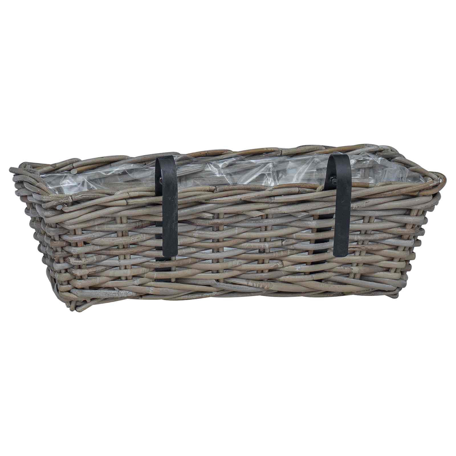 Hängande Planteringskorg 2 St Naturlig Grå 48 X 22 X 15 Cm