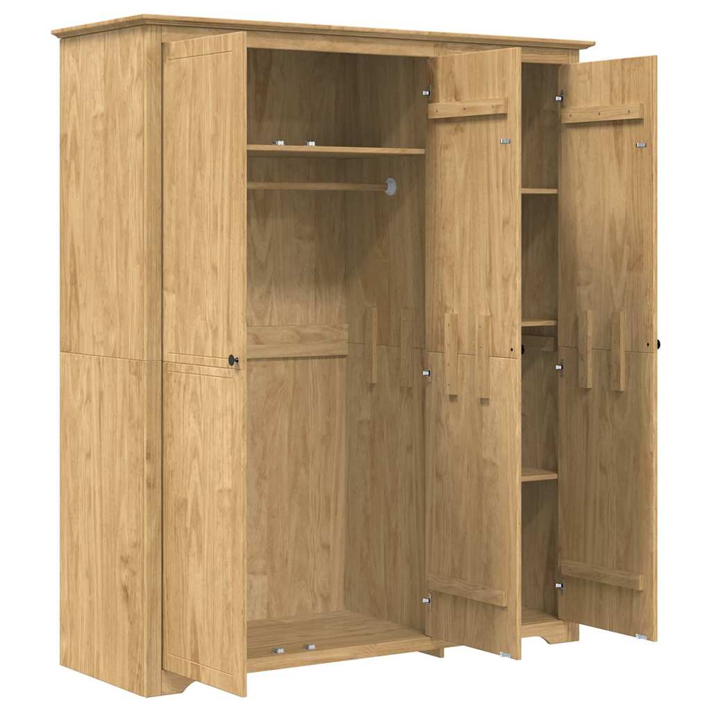 Garderob Bodo Honung Brun 146 X 53,5 X 173 Cm Konstruerat Trä