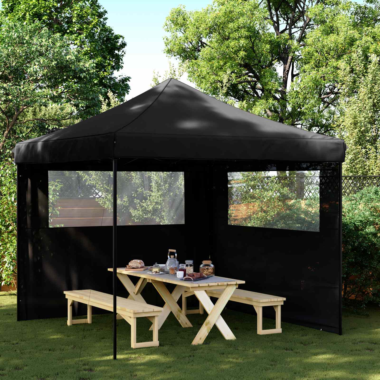Partytält Svart 292 X 292 X 315 Cm Oxford Tyg