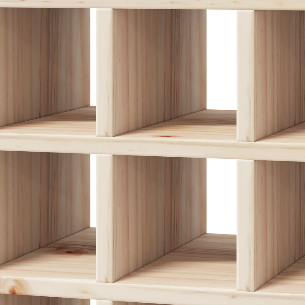Vinställ 2 Pcs Naturfärg 56 X 25 X 56 Cm Massiv Furu