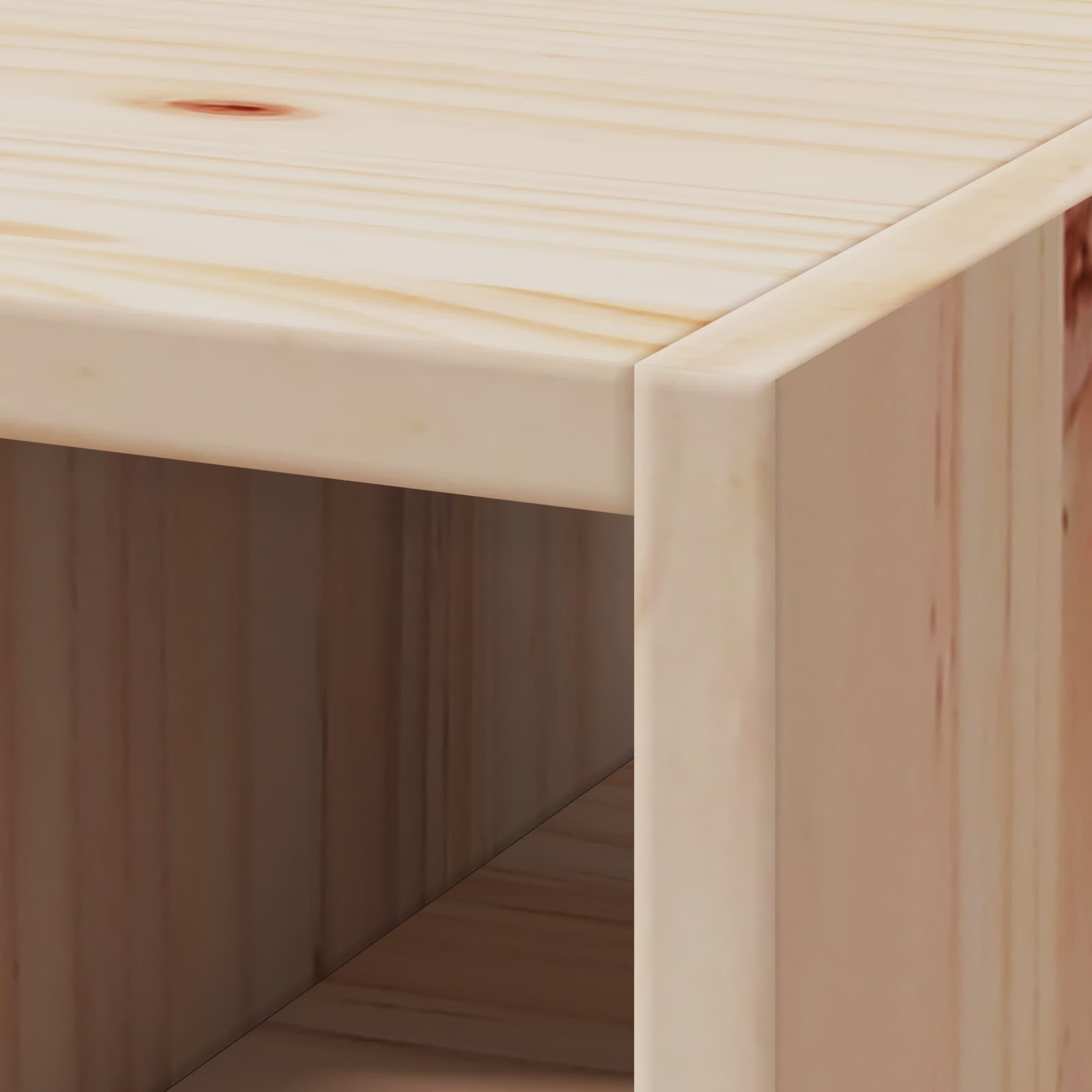 Vinställ 2 Pcs Naturfärg 56 X 25 X 56 Cm Massiv Furu