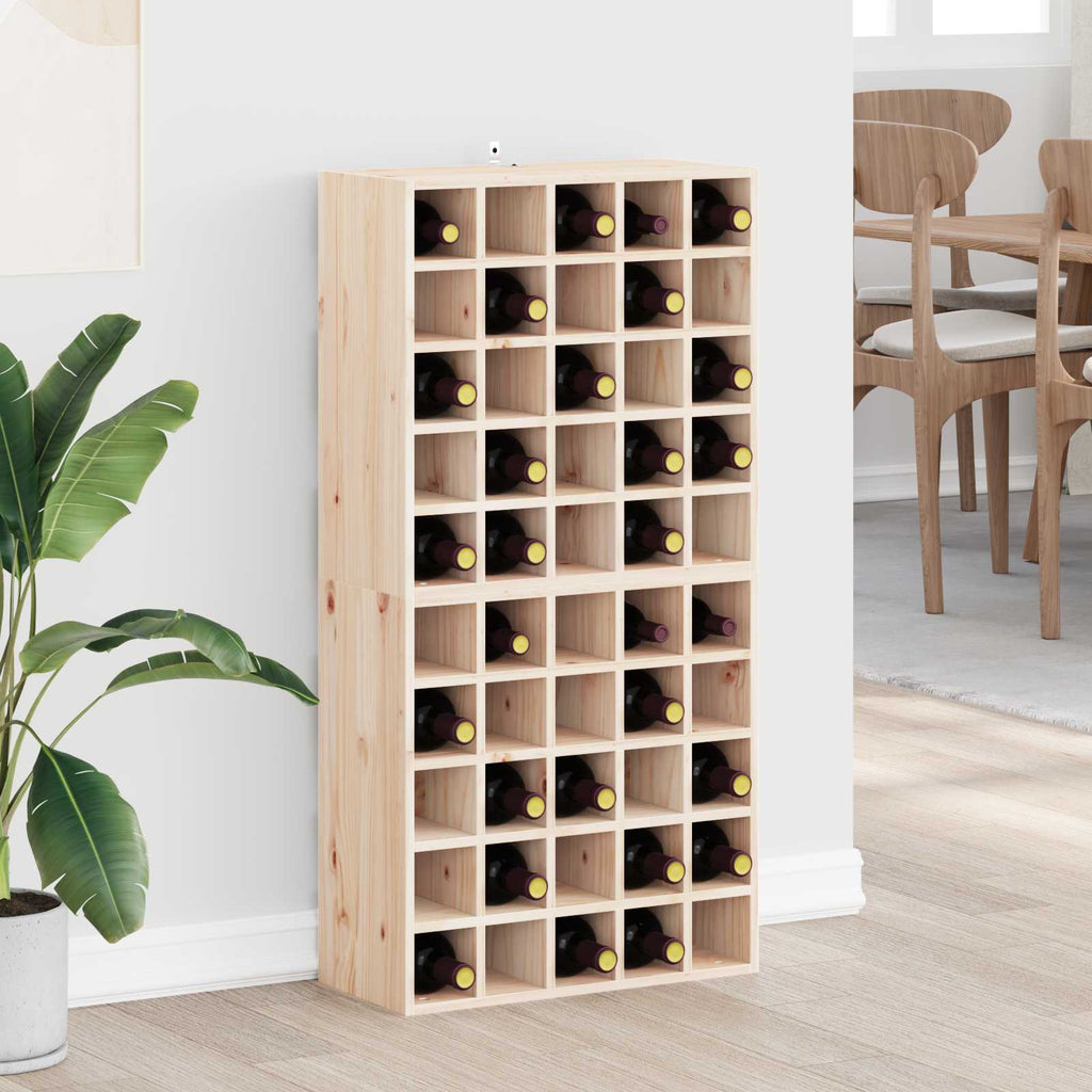 Vinställ 2 Pcs Naturfärg 56 X 25 X 56 Cm Massiv Furu