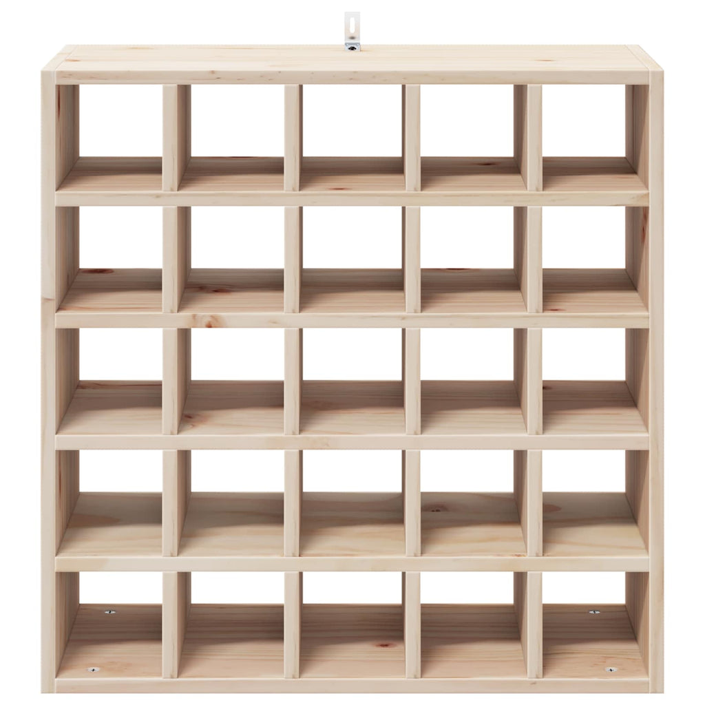 Vinställ 2 Pcs Naturfärg 56 X 25 X 56 Cm Massiv Furu