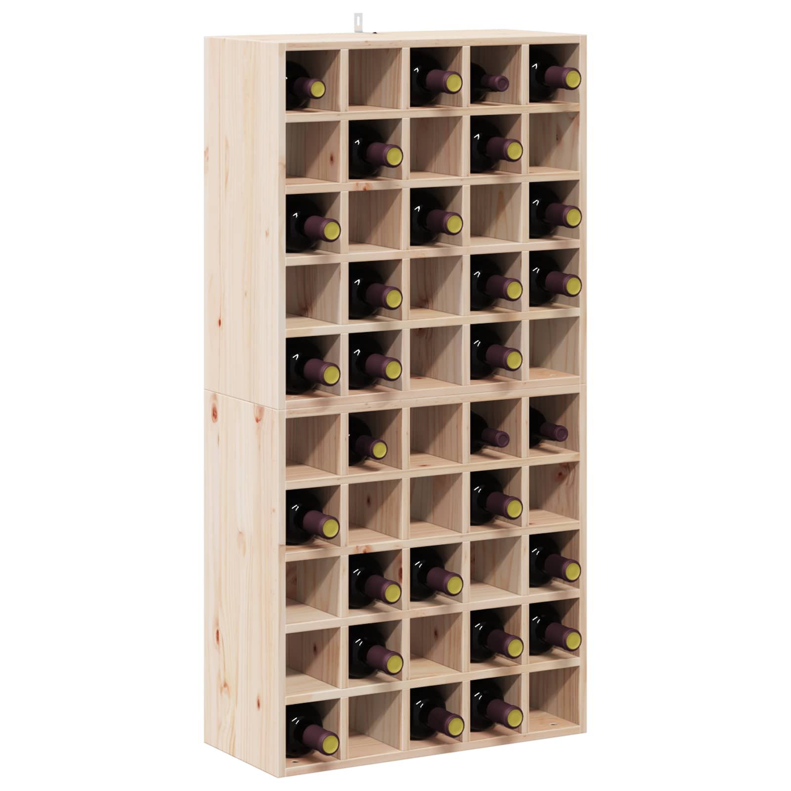 Vinställ 2 Pcs Naturfärg 56 X 25 X 56 Cm Massiv Furu
