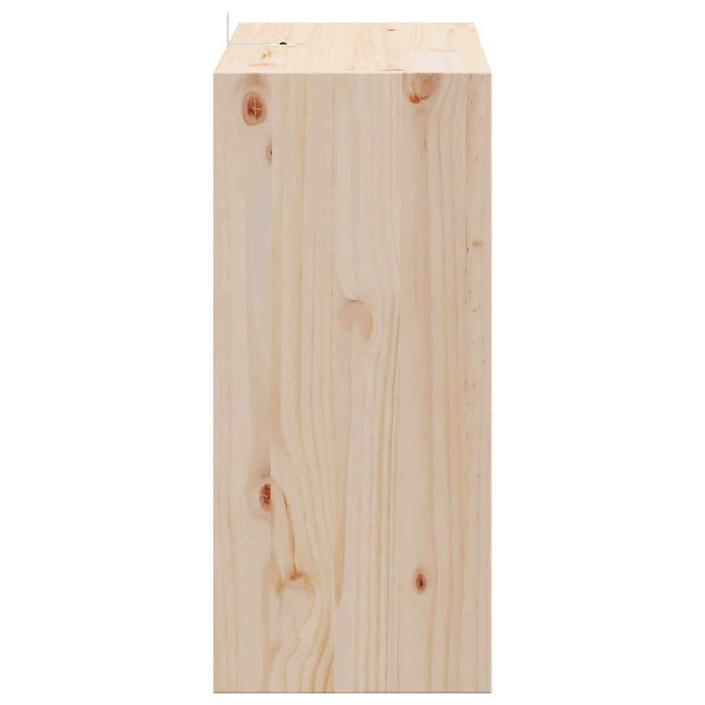 Vinställ 2 Pcs Naturfärg 56 X 25 X 56 Cm Massiv Furu