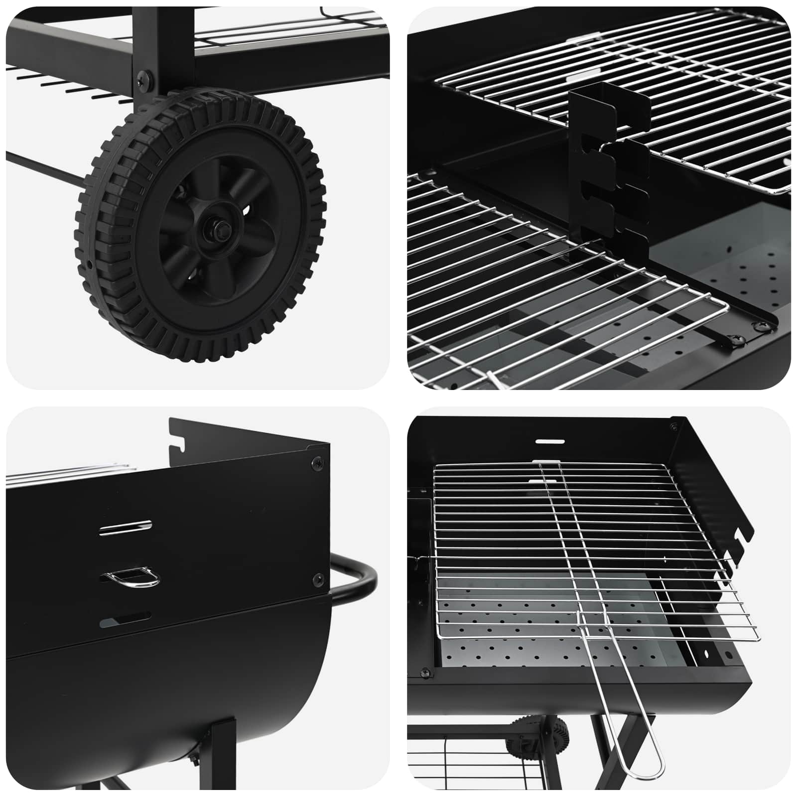 Kolgrill 96,5 X 42,5 X 88,5 Cm Svart